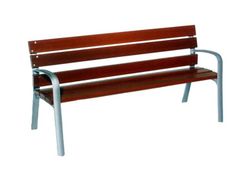 Banc MODO C-106 de fusta amb peus d'alumini anonitzat