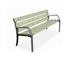 Banco SIMILAR C-1016 de madera con pies en fundición