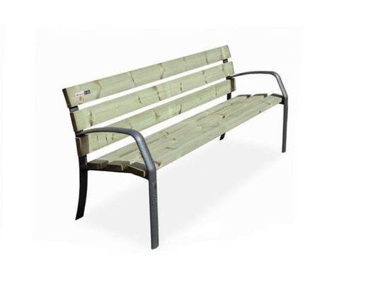 Banco SIMILAR C-1016 de madera con pies en fundición