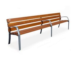 Banco SIMILAR C-1016 de madera con pies en fundición