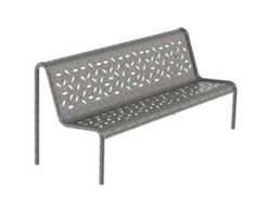 Banc TUBULAR C-8-1011 de xapa