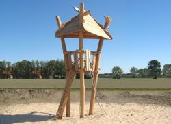 Cabana fusta de Robinia AMB FULLATGE