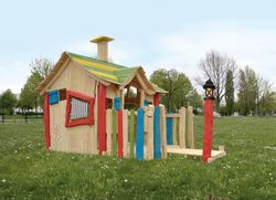 Caseta Infantil de Robinia CASA DE JOCS MULTICOLOR