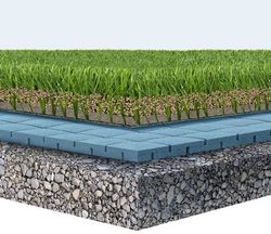 Gespa artificial amb base elàstica