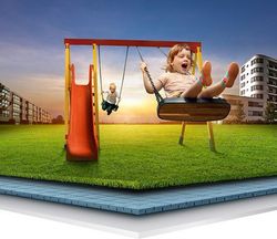 Gespa artificial amb base elàstica