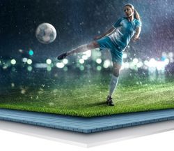 Gespa artificial amb base elàstica