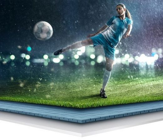 Gespa artificial amb base elàstica