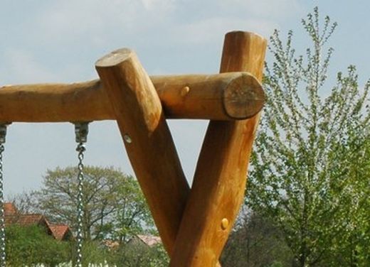 Columpio madera de Robinia DOBLE