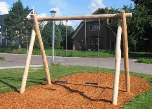 Columpio madera de Robinia DOBLE