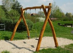 Columpio madera de Robinia DOBLE