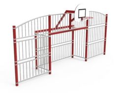 Frontó mitjà amb panell d'acer