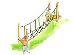 Joc d'escalada de fusta de Robinia ASCENS CORDA CADENA