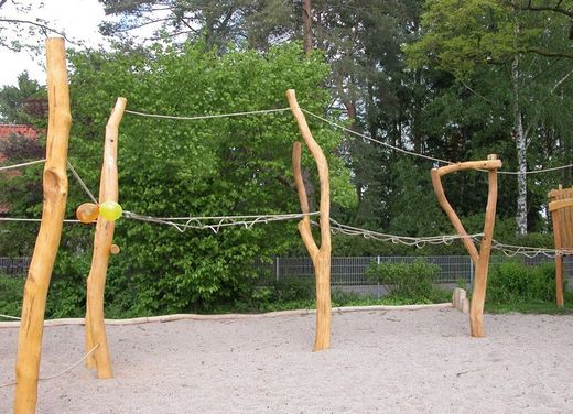 Juego de escalada de madera de Robinia CUERDA ALTA