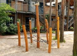 Joc d'escalada de fusta de Robinia NET HELIX