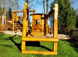 Joc d'escalada de fusta de Robinia PONT EQUILIBRI GRAN