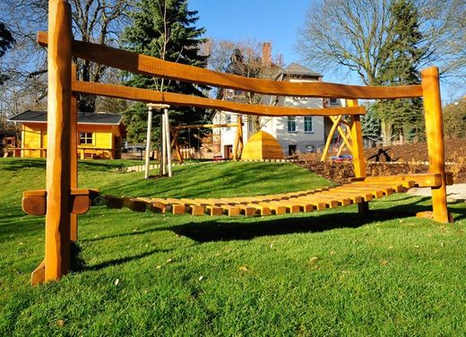 Joc d'escalada de fusta de Robinia PONT EQUILIBRI GRAN