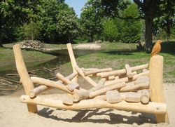 Juego de escalada de madera de Robinia RED DEL GORRION