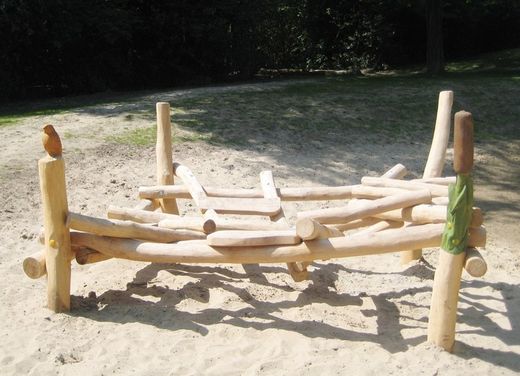 Juego de escalada de madera de Robinia RED DEL GORRION