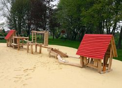 Joc infantil de fusta de Robinia sorra i aigua FANG PLAYHOUSE