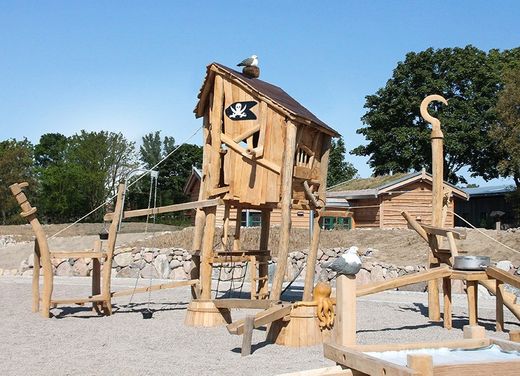 Joc infantil de fusta de Robinia sorra i aigua BUGADERIA PIRATA