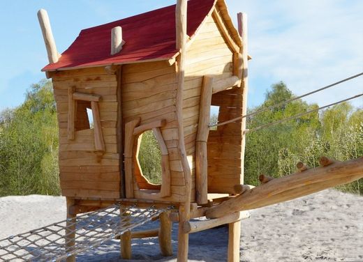 Juego infantil de madera de Robinia Castillo FAMILIAR