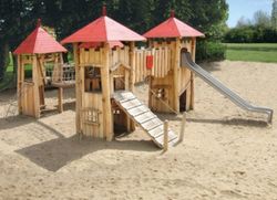 Joc infantil de fusta de Robinia Castell MEDIEVAL