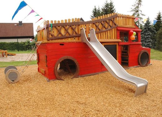 Joc infantil de fusta de robinia COTXE DE BOMBERS