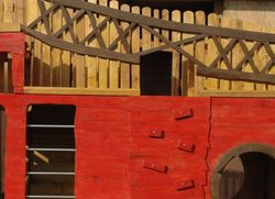 Joc infantil de fusta de robinia COTXE DE BOMBERS