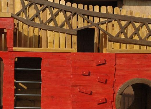 Joc infantil de fusta de robinia COTXE DE BOMBERS