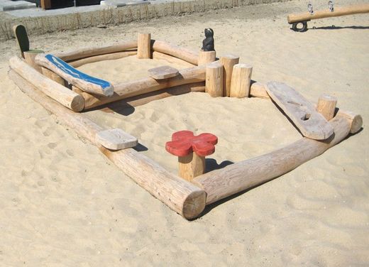Joc infantil de fusta de Robinia de sorra i aigua ARENERO