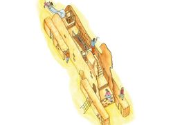 Joc infantil de fusta de robínia Egipci TEMPLE ESFINGE