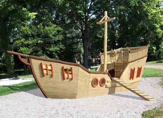 Joc infantil de fusta de robinia Marítim VAIXELL CAÇATESSORS