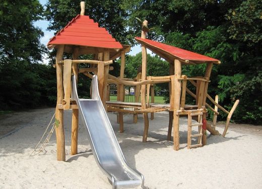 Joc infantil de fusta de Robinia torreta multijoc AVENTURA AL BOSC