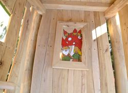 Juego infantil de madera de Robinia torreta multijuego CASA GNOMO