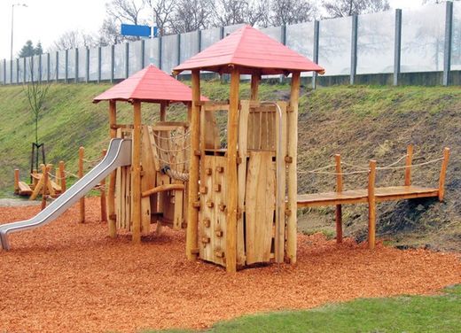 Joc infantil de fusta de Robinia torreta multijoc ESCALADA