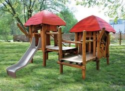 Joc infantil de fusta de Robinia torreta multijoc POBLE NAN