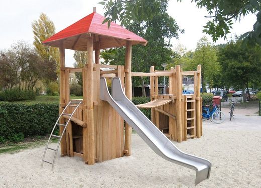 Joc infantil de fusta de Robinia torreta multijoc THERESIA