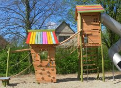 Joc infantil de fusta de Robinia torreta multijoc ZWITSCHERLAND