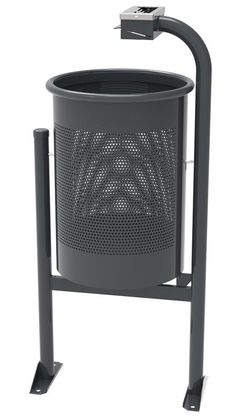 Paperera BARCELONA C-23GC de xapa perforada