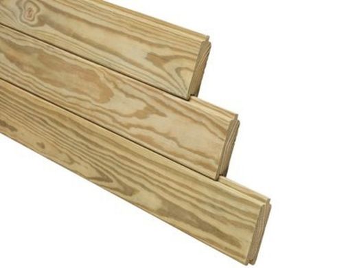 Perfiles machihembrados de madera tratada