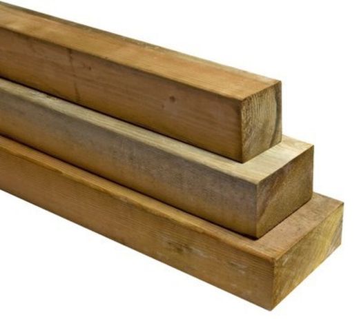 Viga de madera tratada