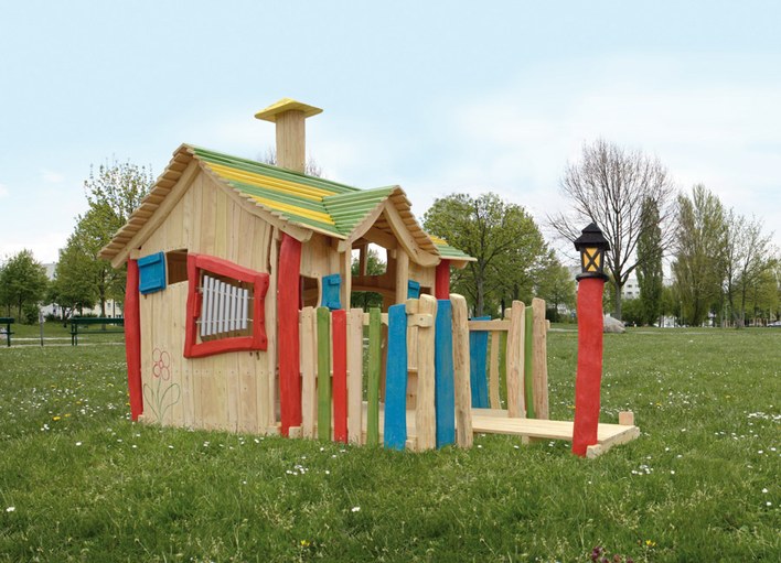 Casa de juegos multicolor de robinia 7.13.