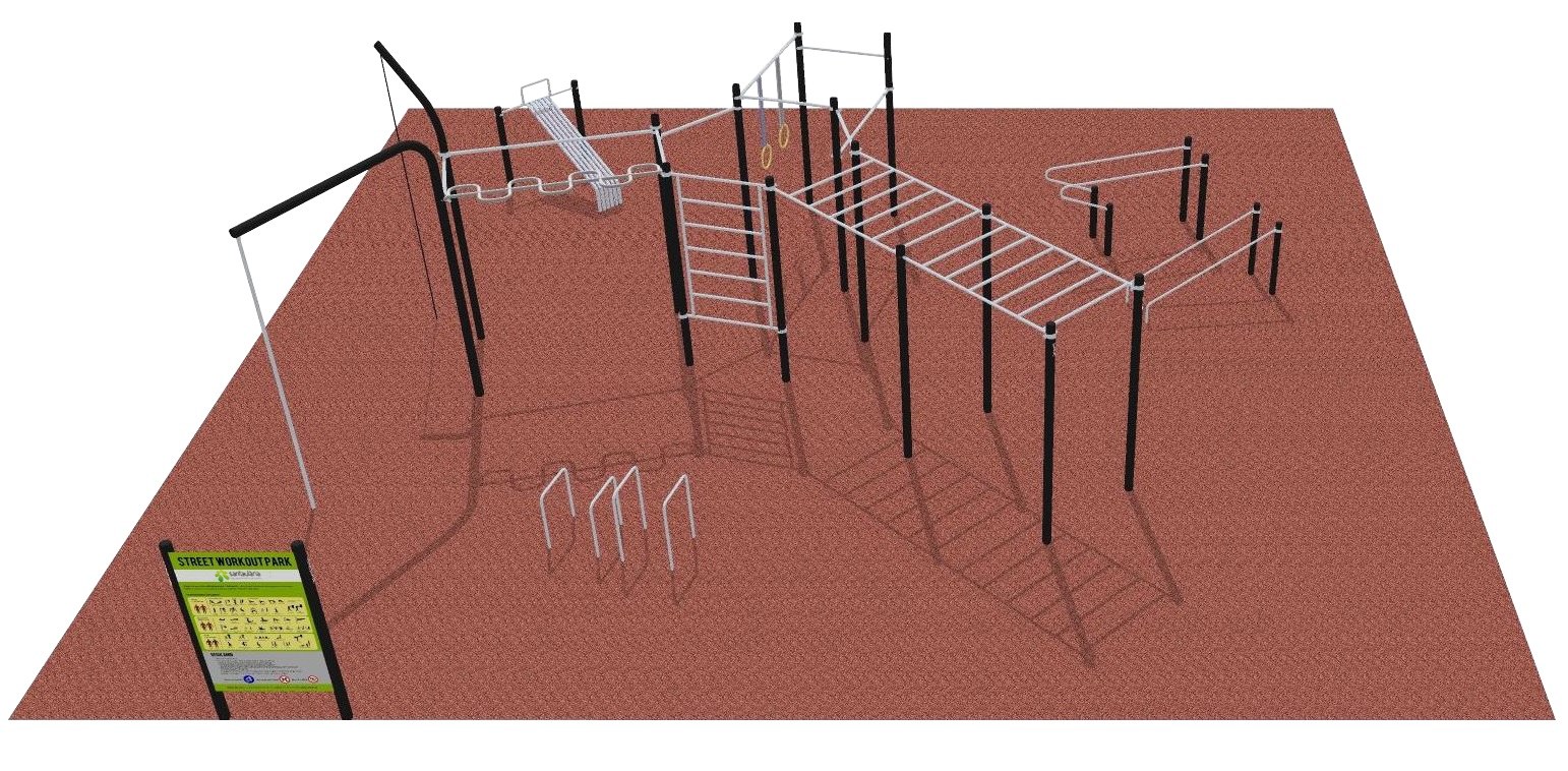 Conjunto Street Workout Mod. Completo 3D