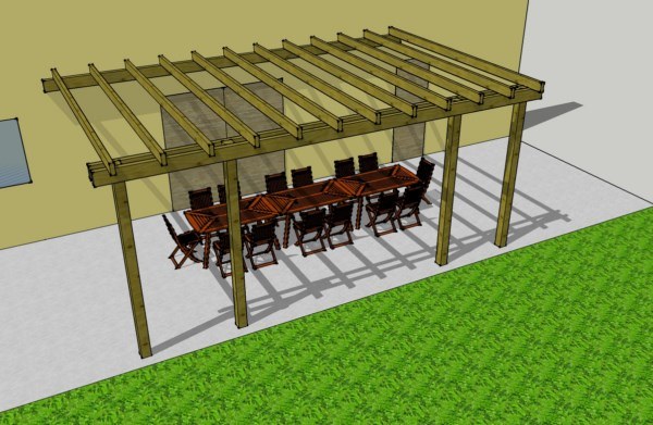 Disfruta de tu terraza durante todo el año con una pérgola de madera tratada