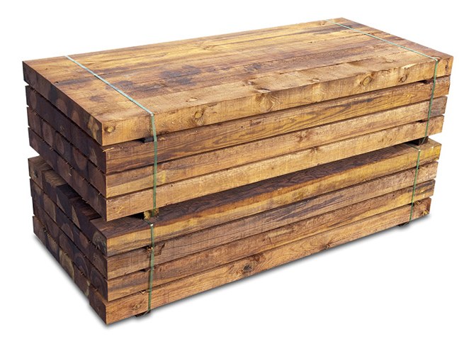 Vigas de madera tratada