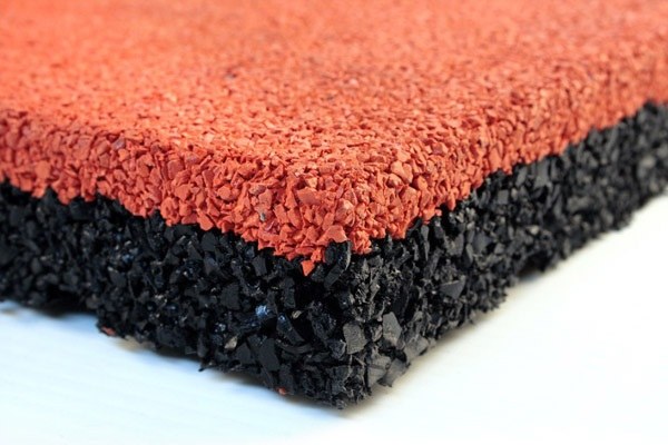 paviment de cautxú continu